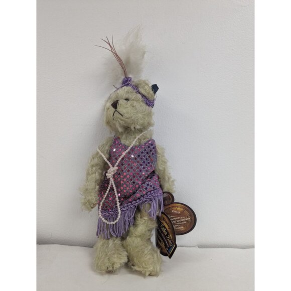 Vintage Brass Button Bears 20th Century Collection Daisy 1920's Stuffed Animal 1 - Picture 1 of 5
